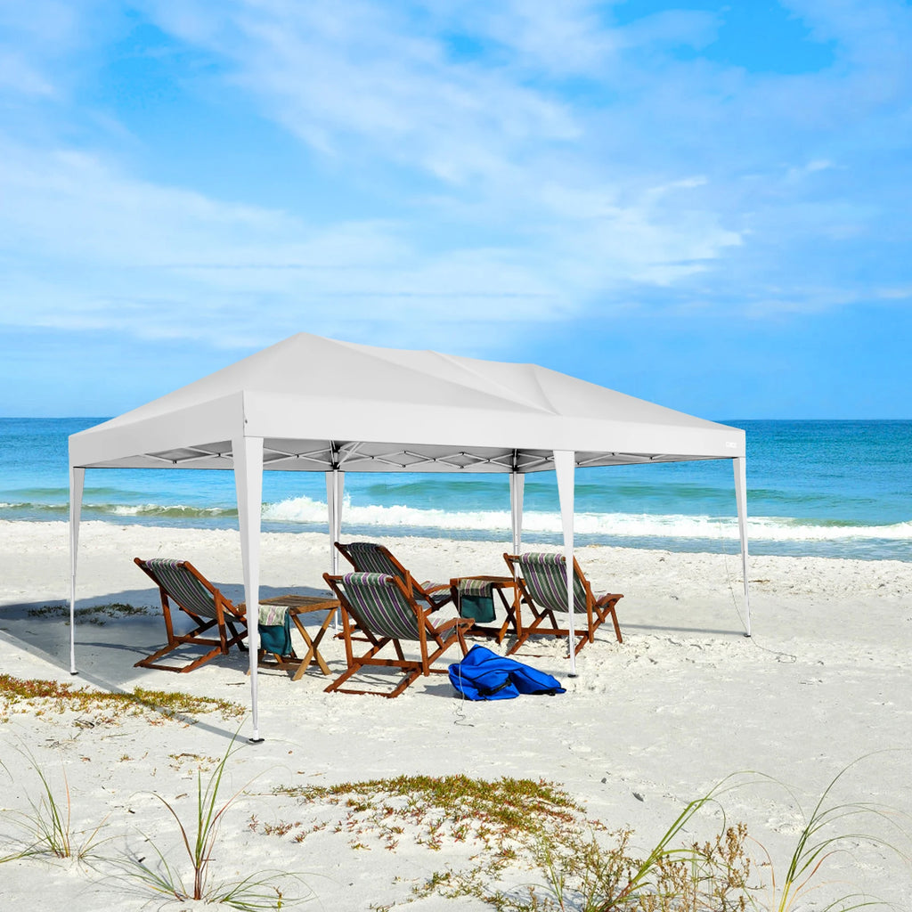 Canopy 10x20 Pop Up Canopy Tent with 6 Sidewalls Easy Pop Up Tent 10x20 Waterproof Commercial Instant Shelter UPF 50+ Portable