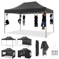 Heavy Duty 10x15 Canopy Tent with 4 Removable Walls Waterproof Commercial Outdoor Shelter, UPF 50+ Protection for Events,