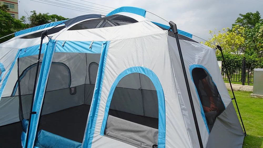 8 10 12 Person Large Family Camping Tent Waterproof Outdoor Cabin Shelter for Spacious Group Camping Events Marquee