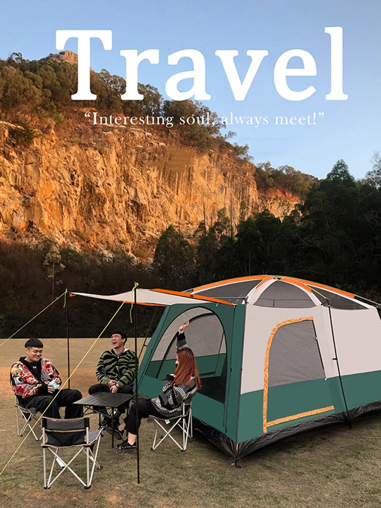 6 - 10 People Family Tour Hiking Picnic Rain-proof Mosquito-proof Wind-proof Camping Tent Outdoor  2 Rooms tent