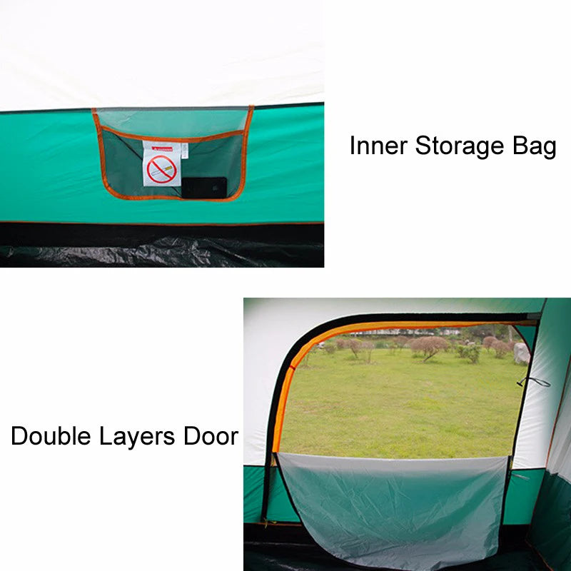 8 10 12 Person Large Family Camping Tent Waterproof Outdoor Cabin Shelter for Spacious Group Camping Events Marquee
