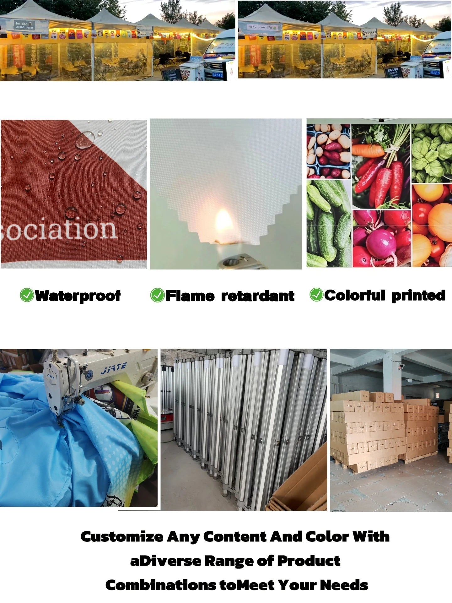 Exhibition Event Marquee Gazebos Custom Printed Business Advertising Canopy Pop Up Foldable Tent