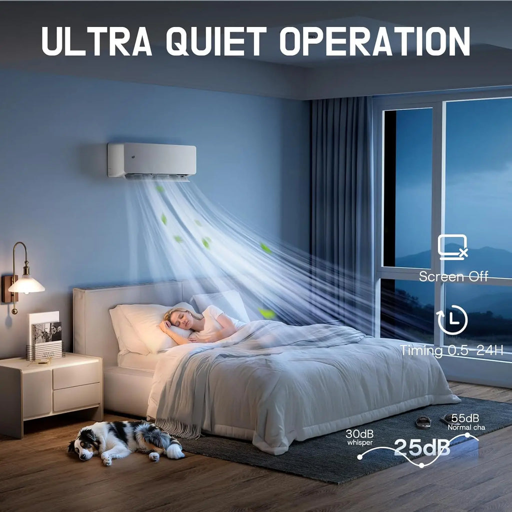 12000 BTU Ductless Mini Split Air Conditioner 115/230V Heating System 20 SEER2 Energy Efficient Customized