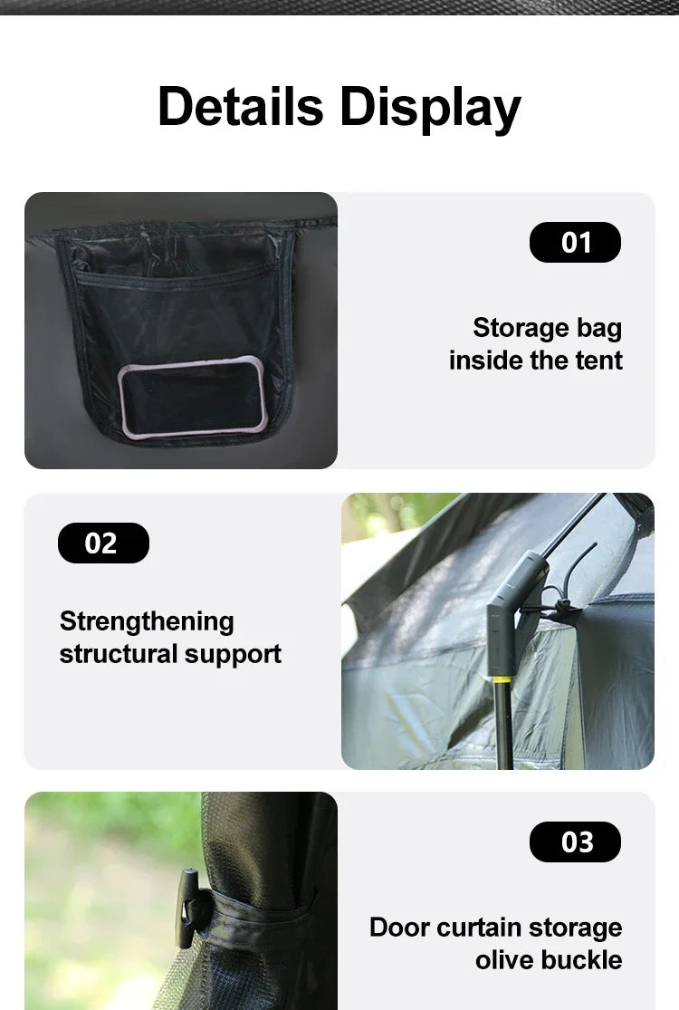 Large 8-12 P Family Camping Tent Waterproof Double Layer 2 Room Spacious Cabin Tent with Rainfly Outdoor Portable Beach Fishing