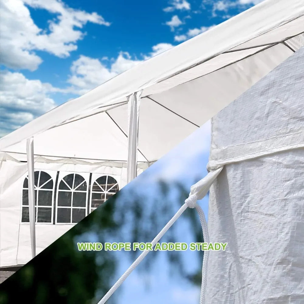 Tente de gazébo de mariage de partie d'auvent extérieur robuste blanc 10'X30' avec fenêtres