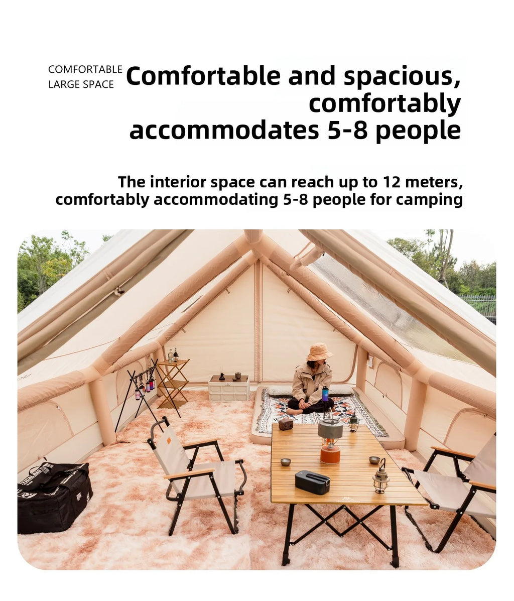 Mountainhiker Outdoor Camping Inflatable Tent Portable Folding Fully Automatic Rainproof Tourism 12 ㎡ Family House