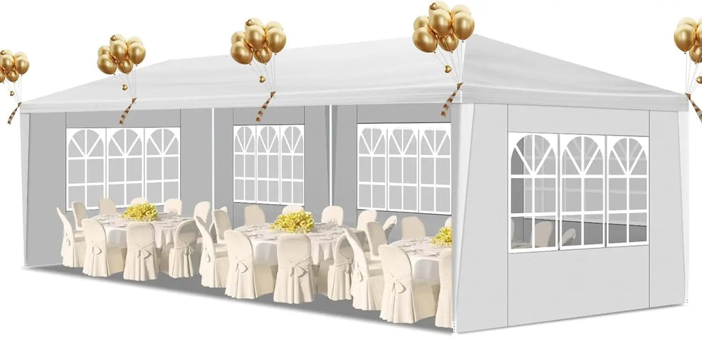 10x30 FT Outdoor Heavy Duty Party Tent, Wedding Canopy Tents with Removable Sidewalls, for Parties, Canopy Event Tent, Custom