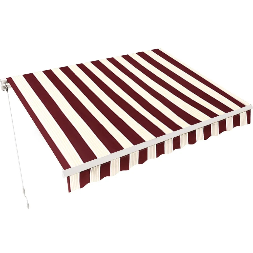9.9x7.8 Feet Manual Retractable Patio Door Window Awning Sunshade Shelter Outdoor Canopy, Customized