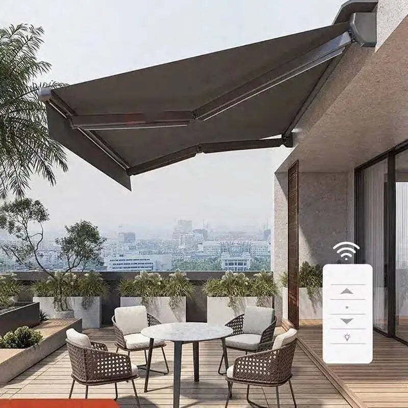 Z Electric Balcony Retractable Pergola Gazebos Awning Aluminum Tents Alloy Outdoor Eaves Rainproof Courtyard Tent Villa Sunshade