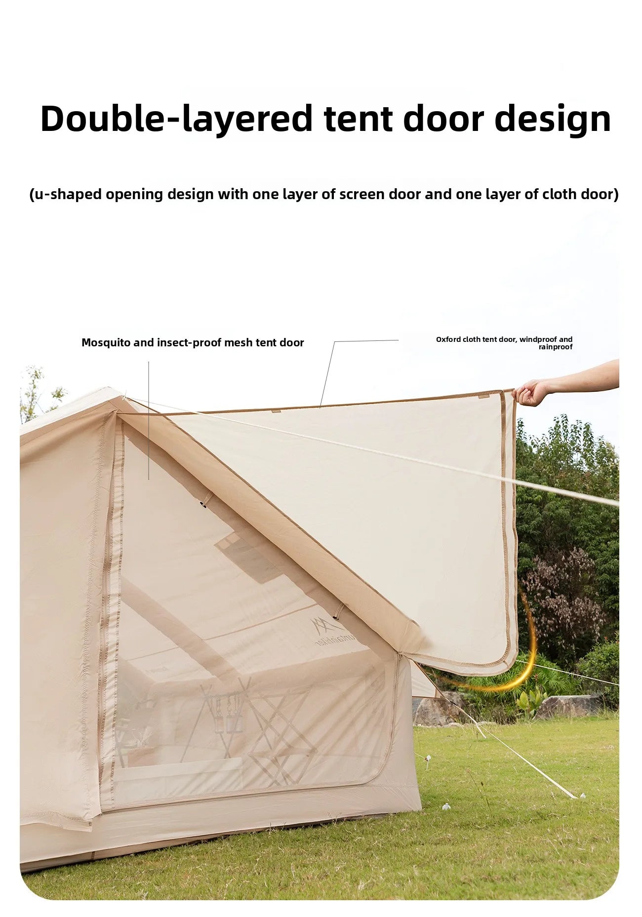 Mountainhiker Outdoor Camping Inflatable Tent Portable Folding Fully Automatic Rainproof Tourism 12 ㎡ Family House