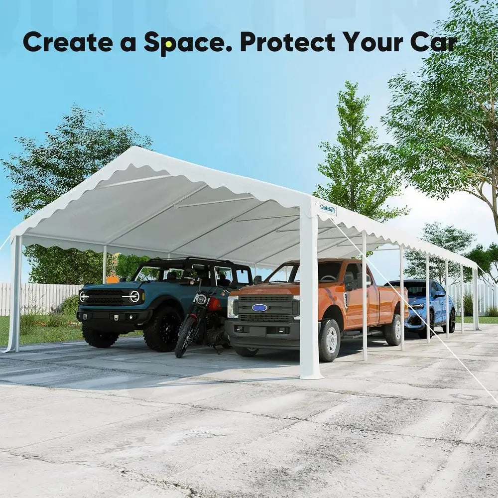 Heavy-Duty 20x40 Outdoor Party Tent with Galvanized Steel Frame for Weddings and Events, Includes Storage Bag