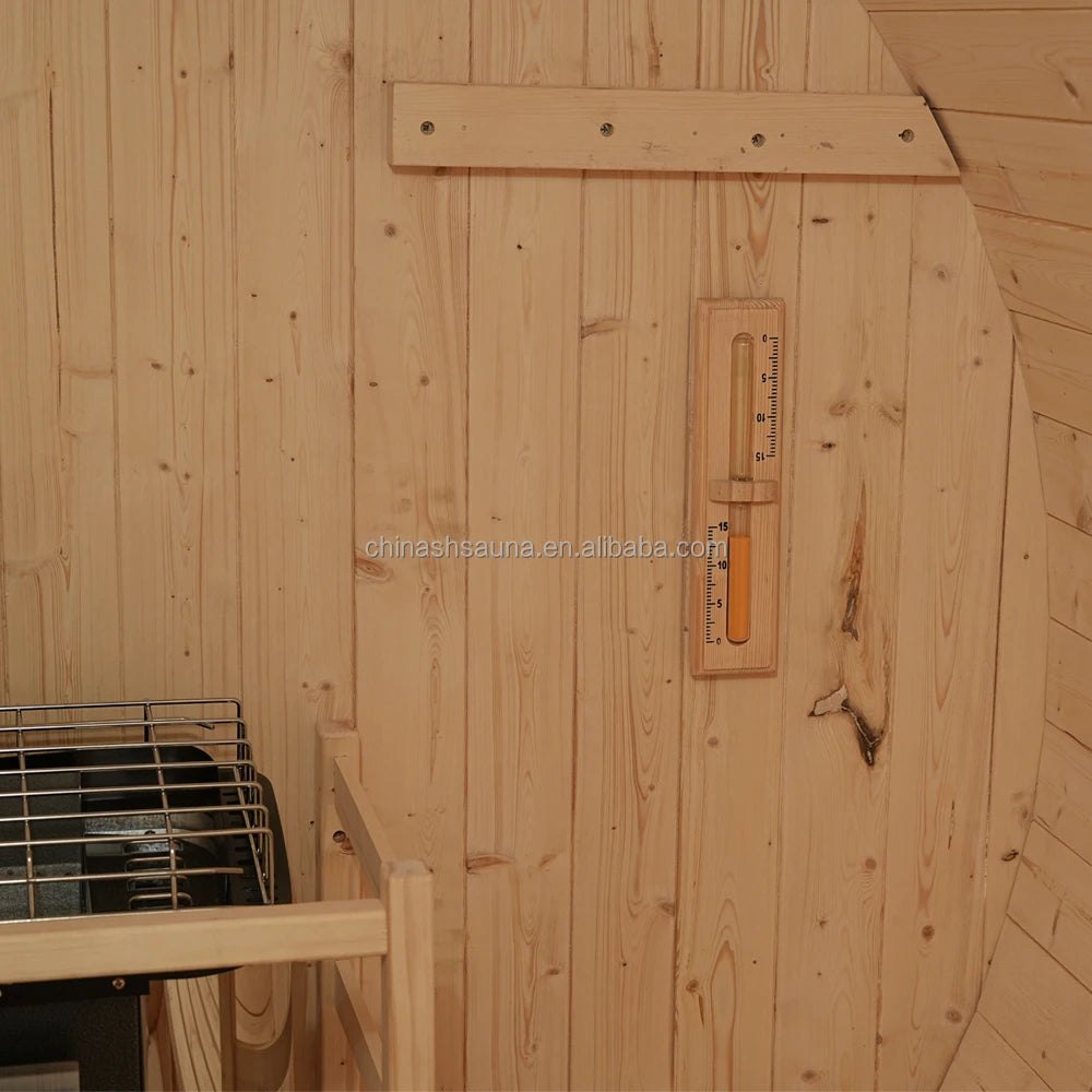 Sauna familial extérieur durable en bois de pin, sauna traditionnel à vapeur