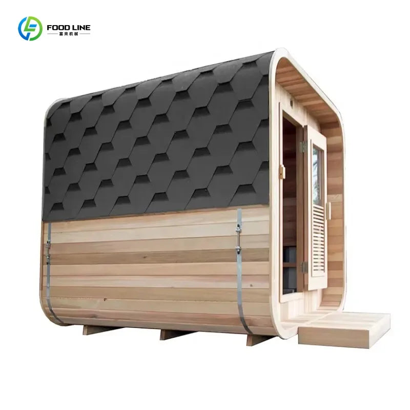 Sauna personnalisé en bois traditionnel pour 2-3 personnes, en cèdre rouge et en hemlock canadien, pour l'extérieur