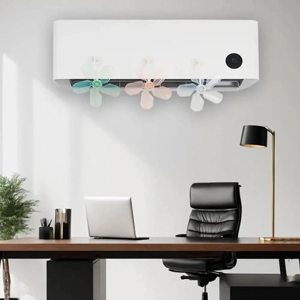 3Pcs Wall Mounted Conditioning Guide Fan Adjustable Plastic Air Conditioner Windshield Anti Direct Blowing Windmill Shaped