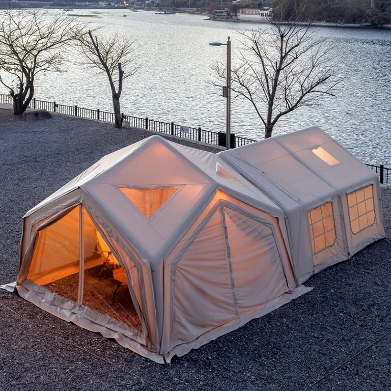 Hot sale! Large Luxury Waterproof Durable Inflatable Outdoor Camping  Tent  For 8-10 Persons- Limited time discount