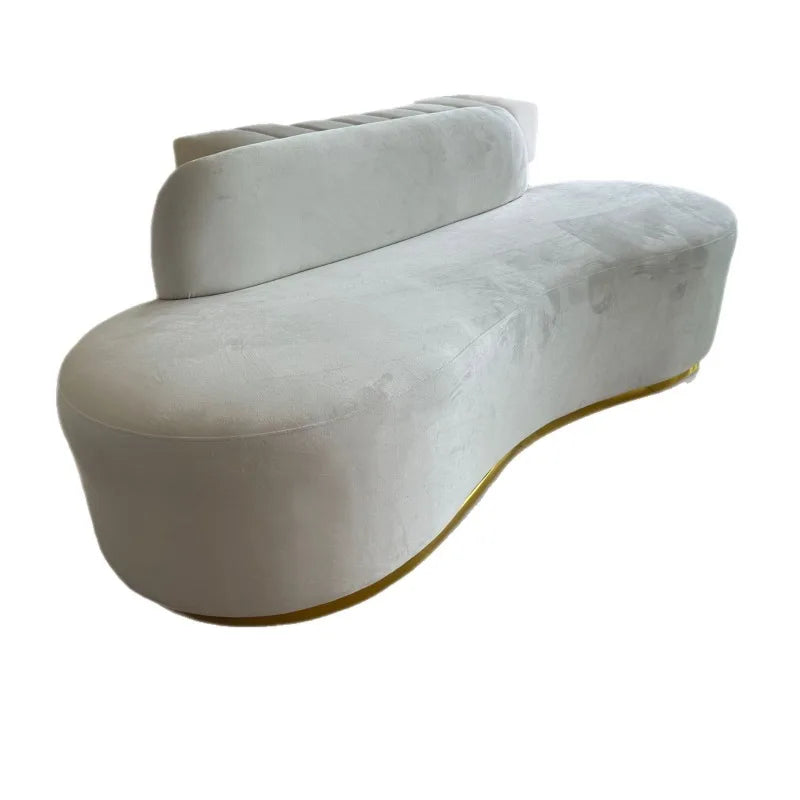 Customized special-shaped fabric sofa Office reception sofa Living room light luxury wedding sofa