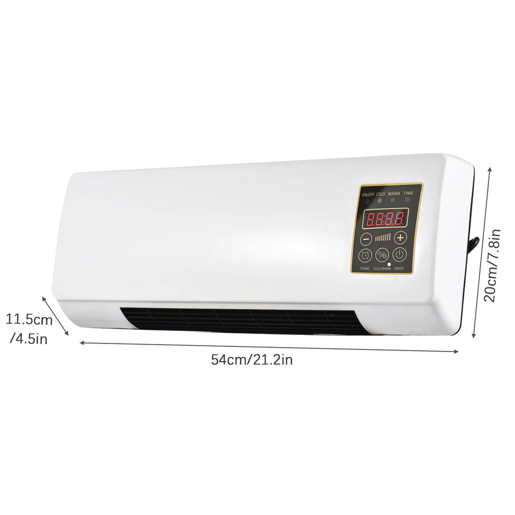 Cold and Warm Dual Purpose Air Conditioner Heater and fan Combo Wall Mounted Desktop 2in1 Fan Timing Function Heating and Cool