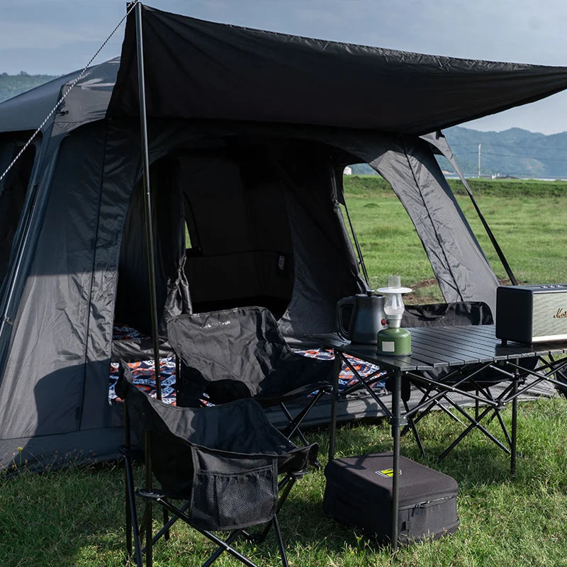 4/8/12-Person Outdoor Camping Tent with Extendable Canopy: Mosquito-proof, waterproof, and UV-resistant; well-ventilated and breathable to prevent stuffiness; quick to set up and easy to pack away; suitable for all seasons an