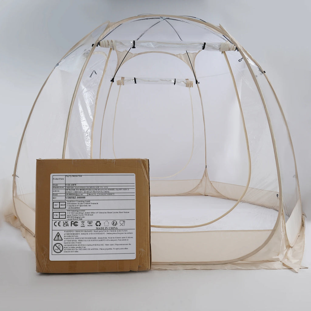 Clear Pop Up Bubble Tent Garden Courtyard Tent Camping Tent for Outdoor Lawns, Backyards  3*2.05m/9.84*6.73ft