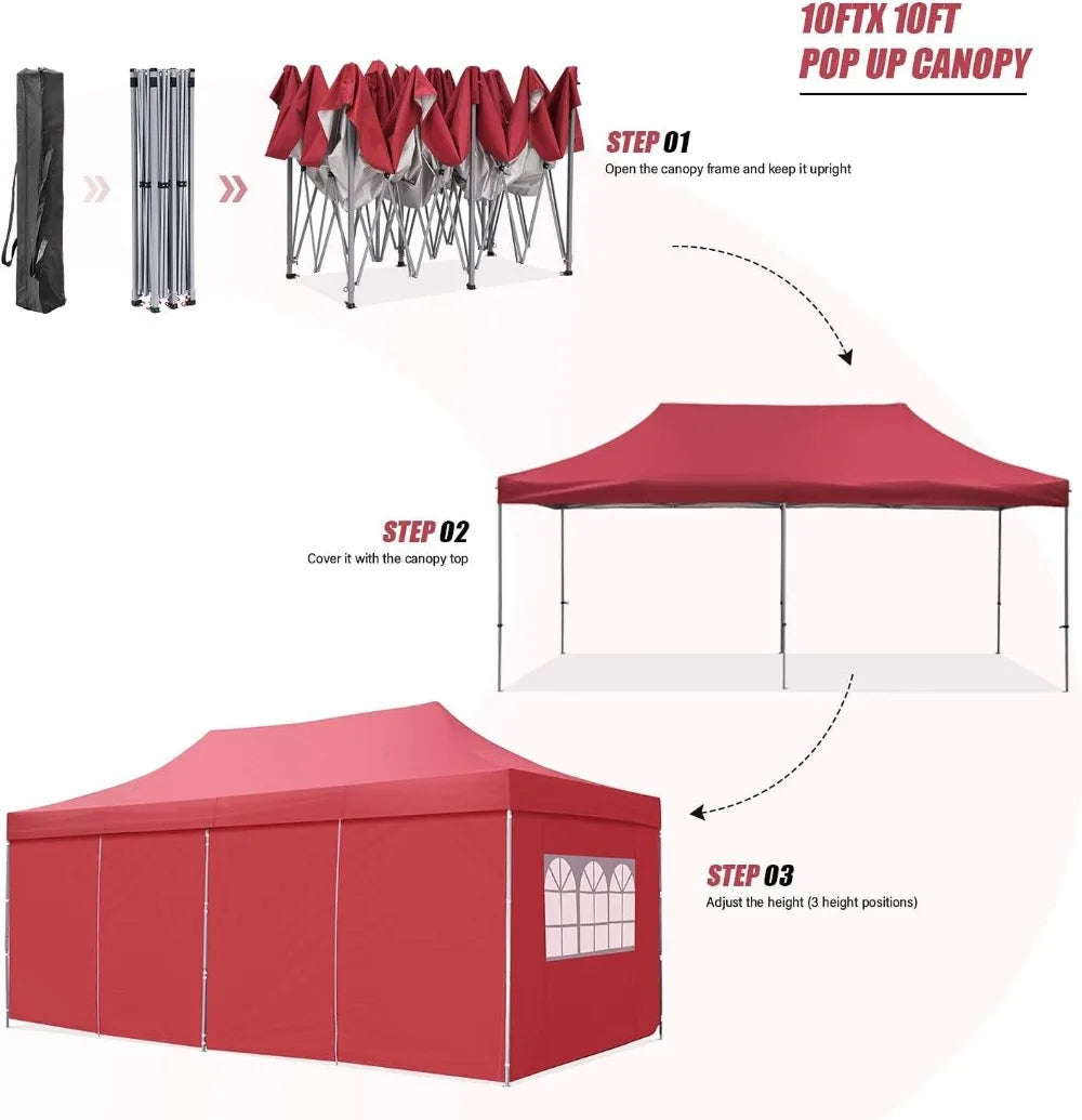 Gazing Pavilion Sunshade Carport  Waterproof  Automatic Folding Carport Tent Suitable for Outdoor Parties Events and Car Shelter