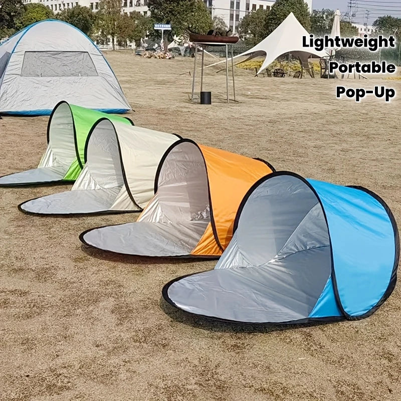 Outdoor Oval-Shaped Fully Automatic Quick-Opening Tent Portable Beach Tent Shade Shelter UV Protection Camping Tent Useful Tent
