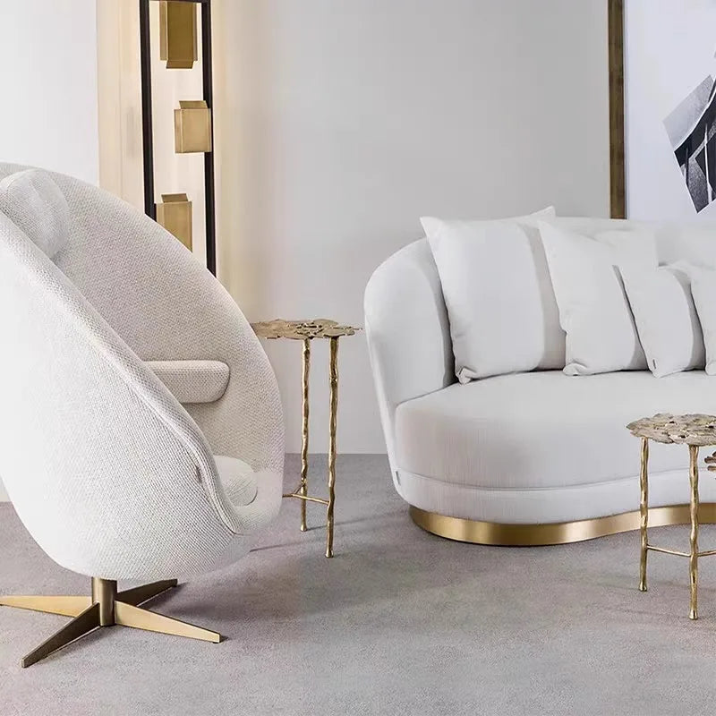 Simple clubhouse reception creative special-shaped light luxury beauty salon clothing store curved sofa