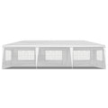 Tente de réception extérieure 10'x30', auvent imperméable avec 5 parois latérales amovibles et fenêtres de style église, grand gazebo pour mariage, anniversaire, barbecue en plein air, blanc