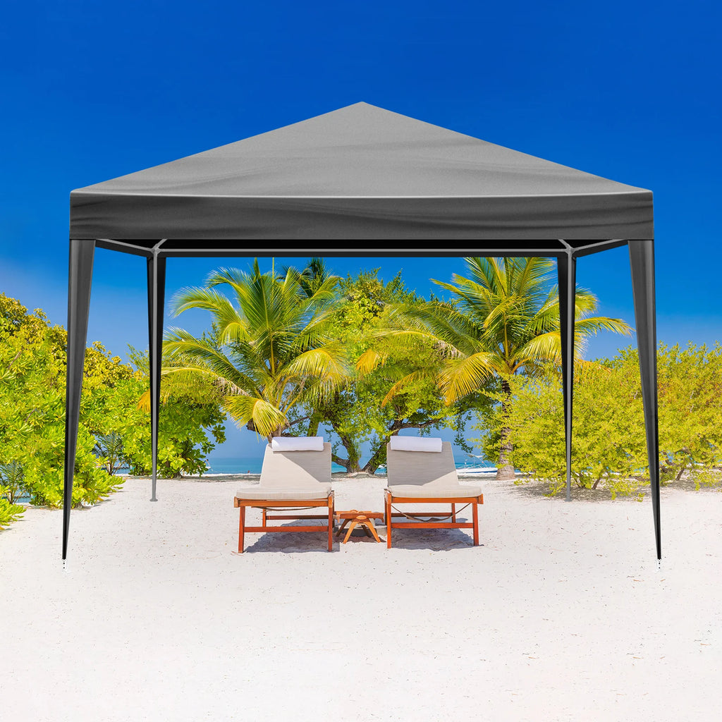 10'x10' Gazebo Waterproof Outdoor Canopy Patio Tent Party Tent for Wedding BBQ Cater, Black