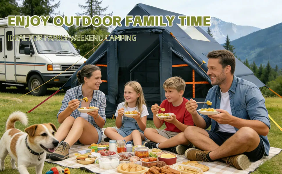 Inflatable Tents for Camping - Easy Blow Up Glamping Tent with Hand Pump, Hot Tent with Stove Jack Waterproof PVC Air Inflatable