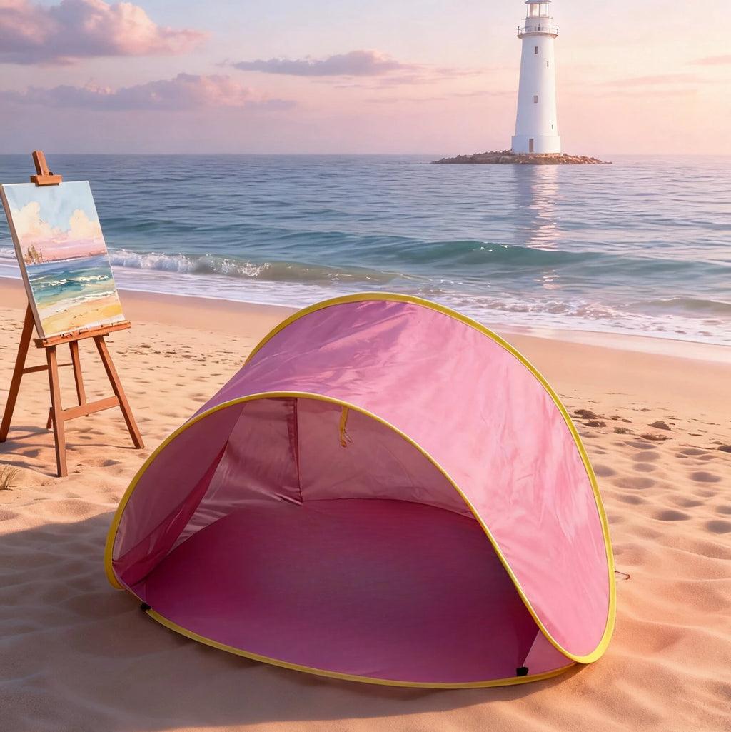Sunshade Beach Tent Portable Quick Setup Suitable for Hiking Hiking Shelter, Pop-up, Lightweight, Outdoor Canopy, Family Outing