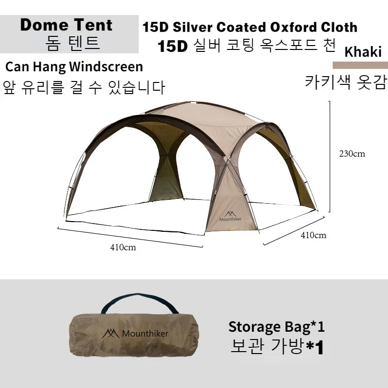 MOUNTAINHIKER 8-10 Person Outdoor Camping Dome Tents Light Luxury Round Gazebo Big Canopy Large Awning Pergola House