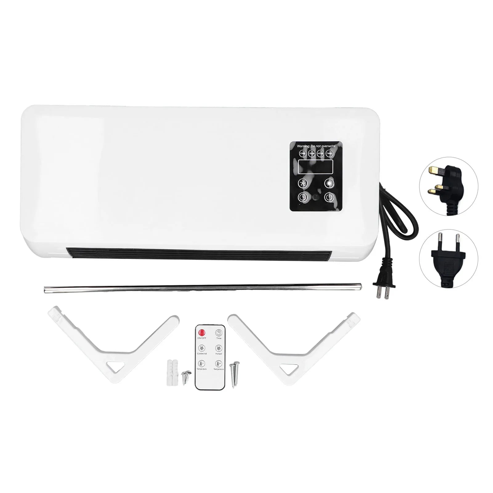 Wall Mounted Conditioner Heater Adjustable Wall Mount Portable Conditioner  Fast Heating Energy Saving for Bedroom