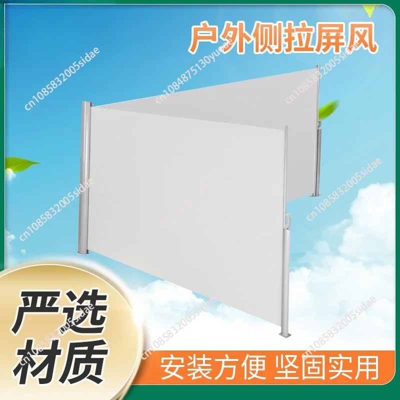 Full Aluminum Frame Privacy Screen Retractable Side Gazebos Canopy Suitable for Balcony Terrace Sun Protection Waterproof Tent S