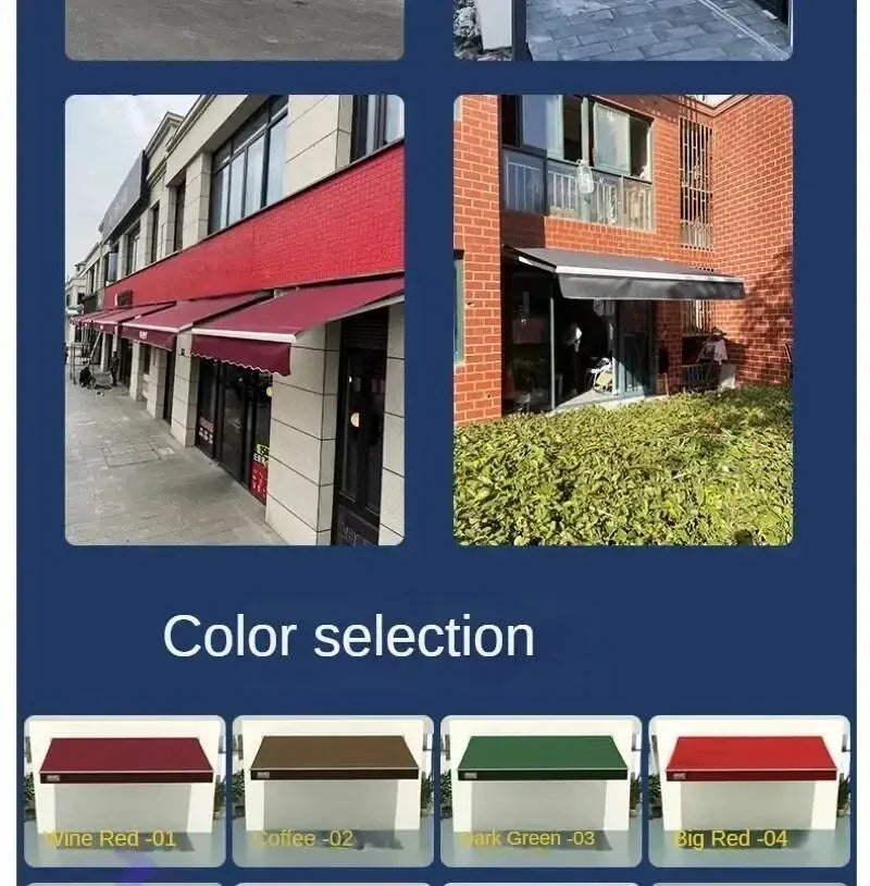Outdoor Retractable Gazebos Electric Hand-cranked Sun Protection and Rain Protection Canopy Creative Courtyard Balcony Tents ZZ