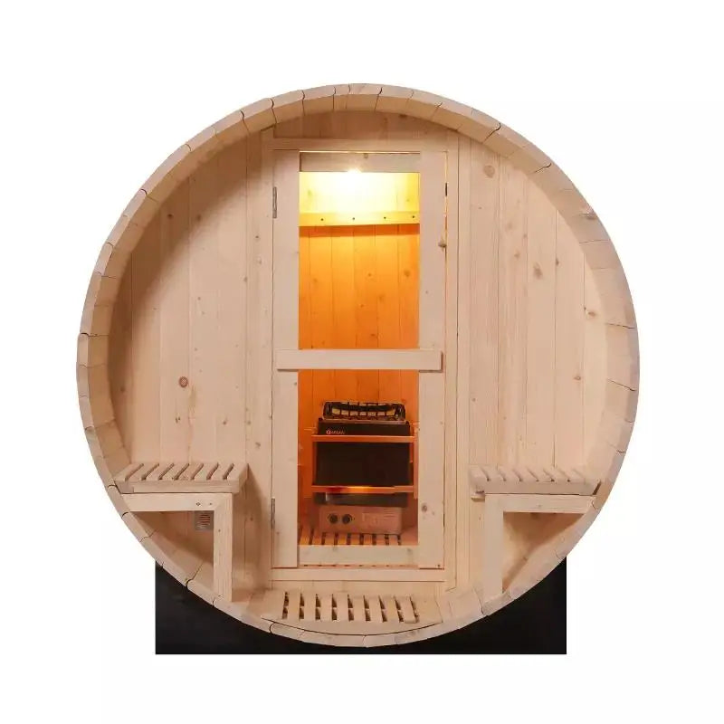 Sauna familial extérieur durable en bois de pin, sauna traditionnel à vapeur