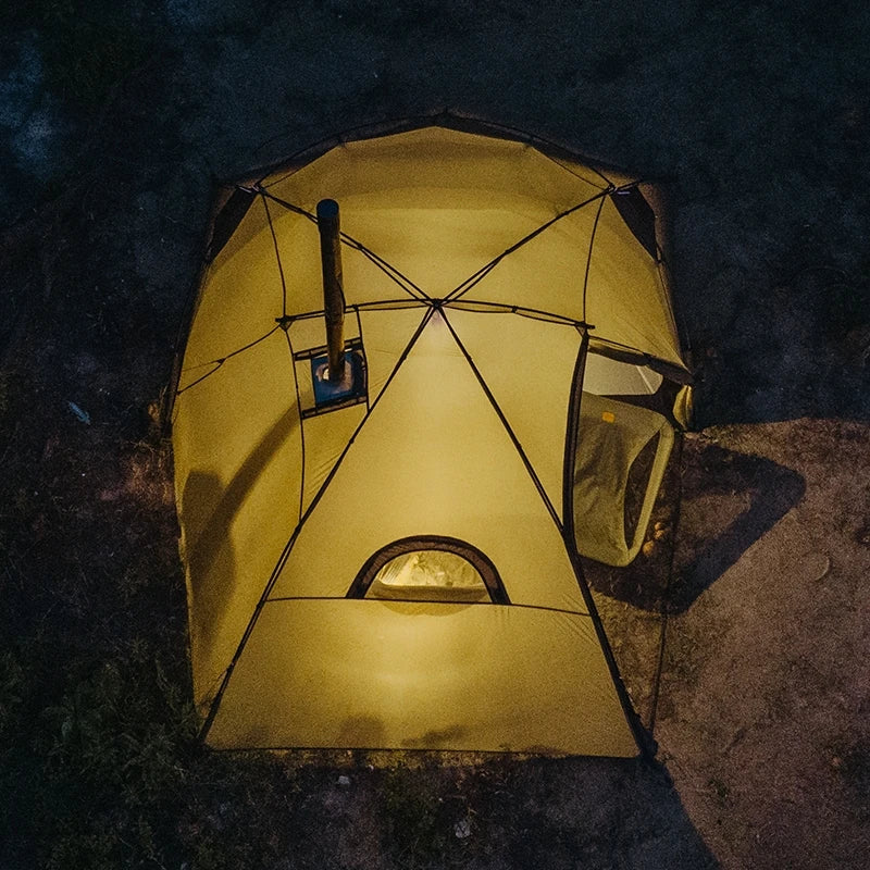 Naturehike SOLO Camping Tent Ultralight Silicon Coated Outdoor 4 Seasons Tents Waterproof 15D Nylon Double Layer Hiking Tent