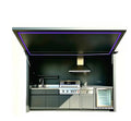 All-in-One Complete Custom Outdoor Kitchen, Premium Fully Equipped, Anti Wind Rain Snow for Residential Outdoor Use