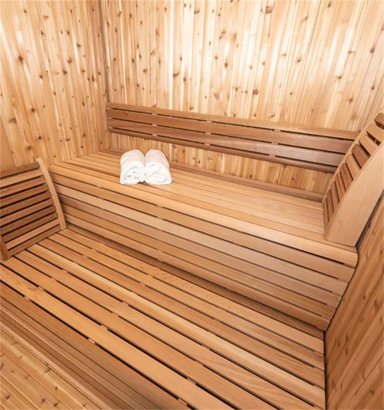 Sauna électrique extérieur pour 1 à 8 personnes, design Hemlock Spire, fitness, amincissement, avec poêle à bois, spa à domicile, détox, relaxation