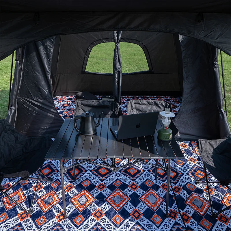 4/8/12-Person Outdoor Camping Tent with Extendable Canopy: Mosquito-proof, waterproof, and UV-resistant; well-ventilated and breathable to prevent stuffiness; quick to set up and easy to pack away; suitable for all seasons an