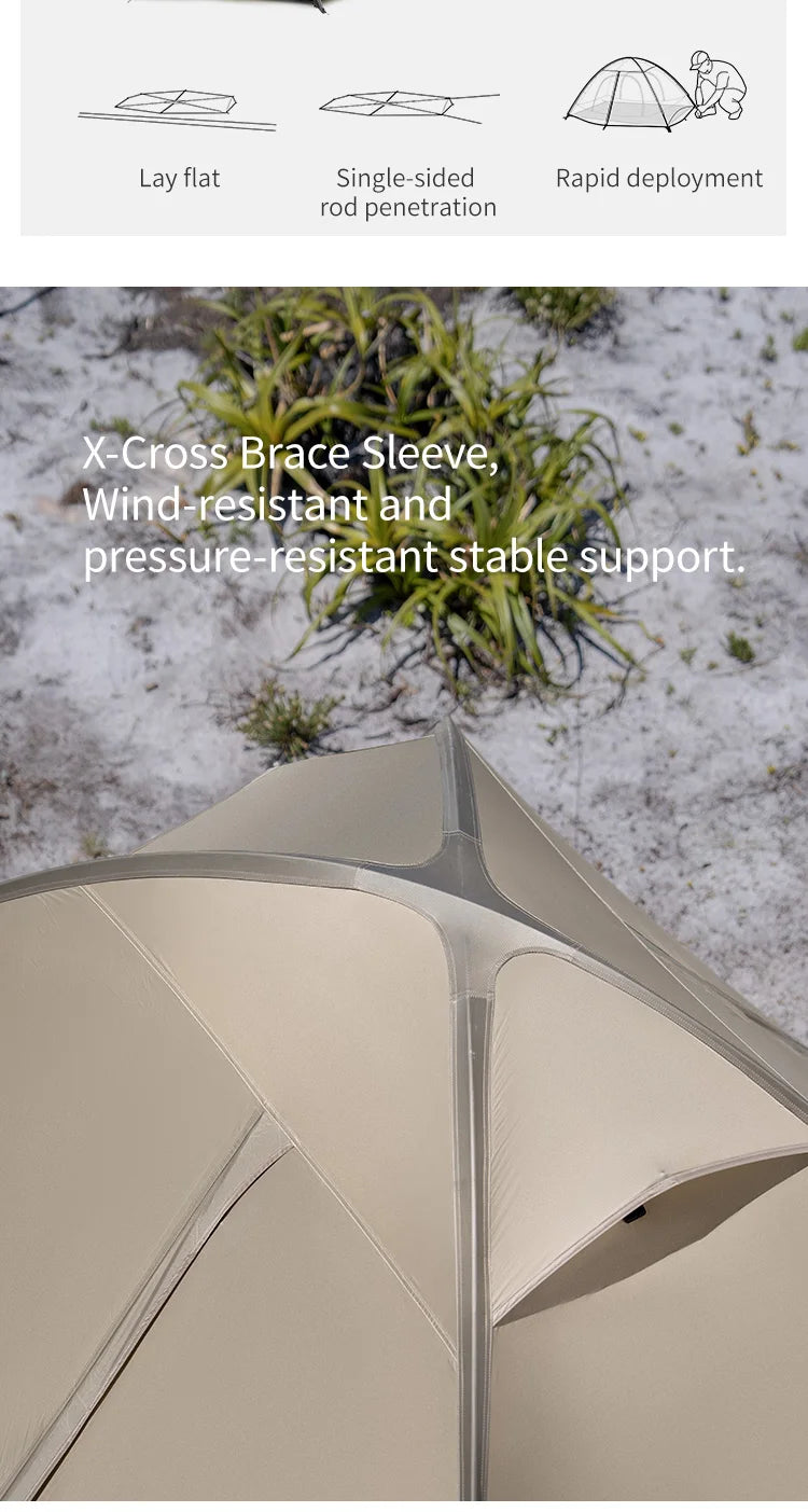 Naturehike 4 Seasons Giling PRO Hiking Tent Easy Setup Dome Tent Outdoor Camping Portable Equipment Mountaineering Tent Ultralight Backpacking Tent