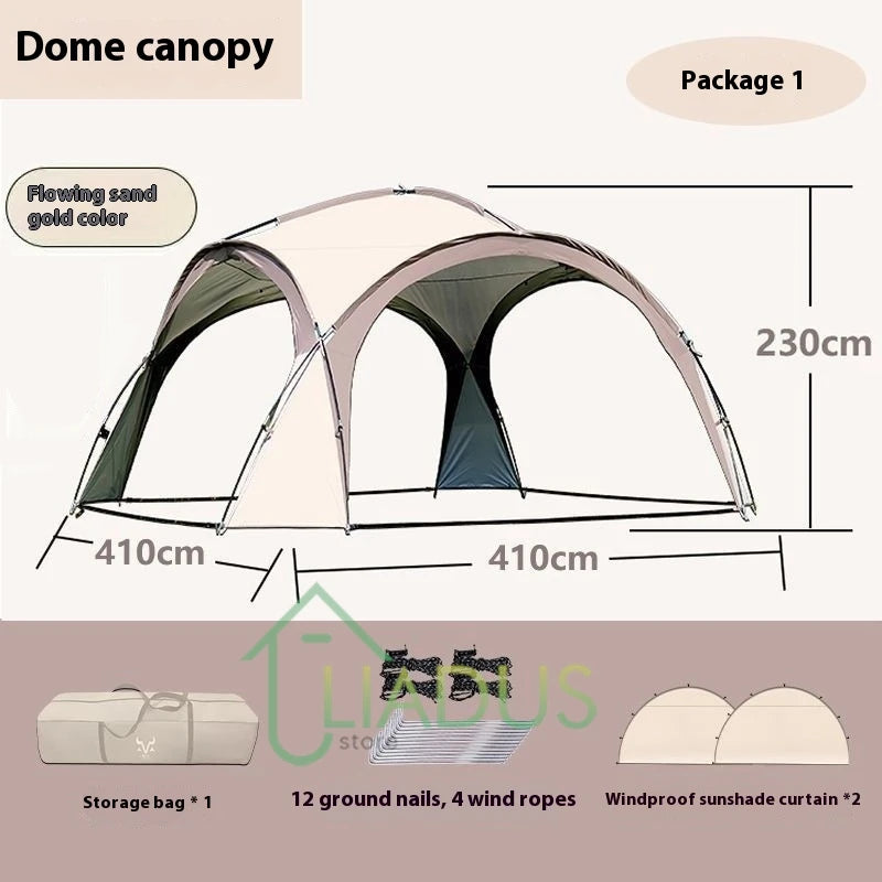 Oversized Outdoor Yurt Dome Canopy,UV Protection,Waterproof Camping Shelter,Outdoor Sun Shade,Tent