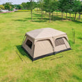 4/8/12-person large outdoor camping tent with a front awning; waterproof and UV-resistant. Features multiple mesh windows for excellent ventilation and mosquito protection; suitable for a variety of settings and all four seas