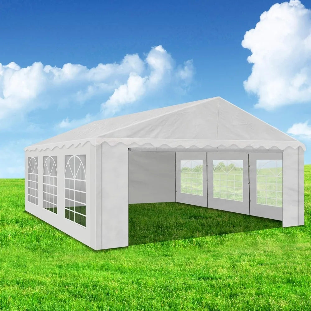 Party Tent 20x20 ft Heavy Duty Canopy Shelter for Wedding Event Fair with Fire Retardant Roof with Sidewalls