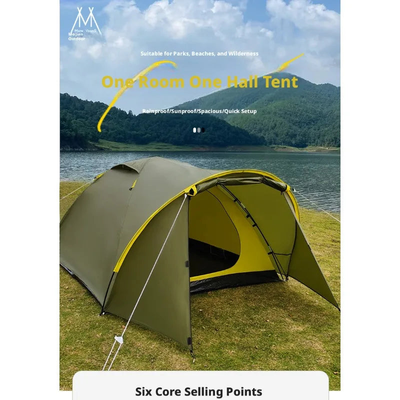 Portable Lightweight Instant Pop Up Small Outdoor Tent Windproof Waterproof Sun Shade Camping Tent for Beach and Park Leisure
