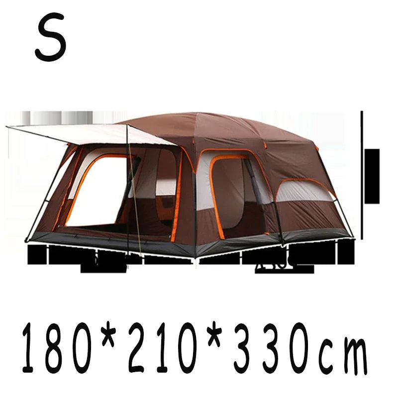 6 - 10 People Family Tour Hiking Picnic Rain-proof Mosquito-proof Wind-proof Camping Tent Outdoor  2 Rooms tent