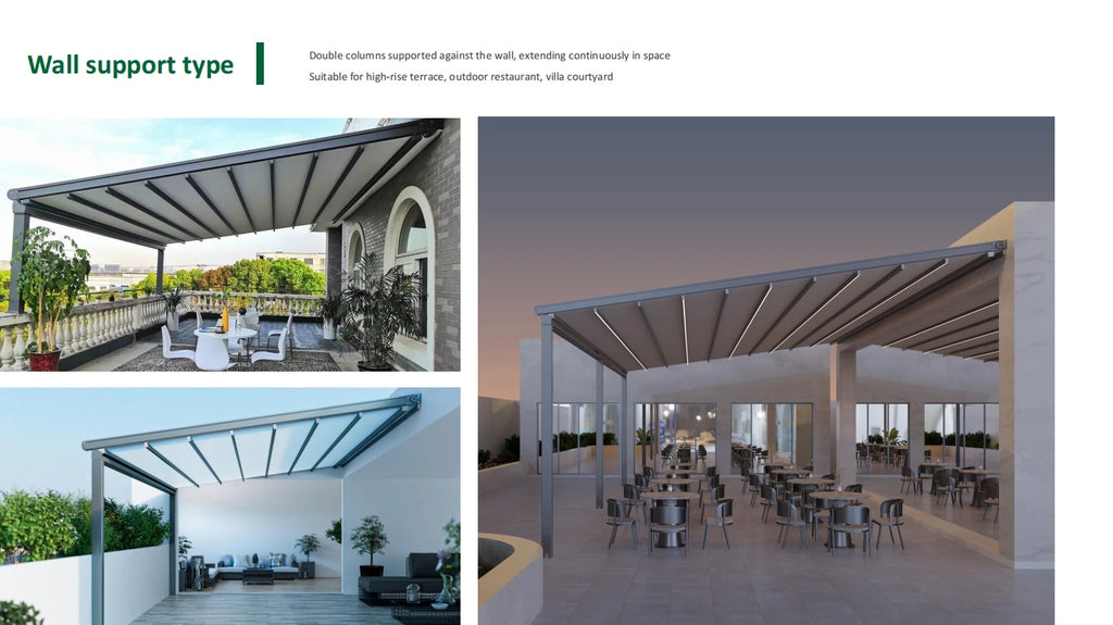 Arches Arbours Retractable Pergola Roof De Aluminio Waterproof Fold Canopy Bioclimate Automatic Awning Electric Gazebo Pergola