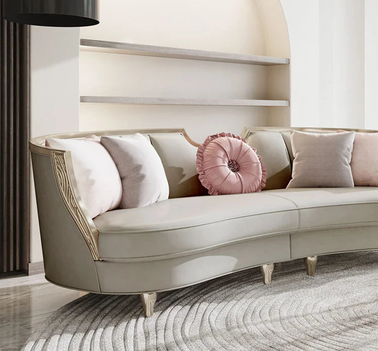 mz- Modern Modular Sectional Sofa Luxury Gold Sofa Set Furniture American Curved Upholstery Living Room Sofas for Home Hotel~
