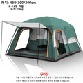 Outdoor Camping Family Tent 3-12 Person Double Layers Oversize 2 Rooms Thickened Rainproof Outdoor Family Camp Tour Equipment