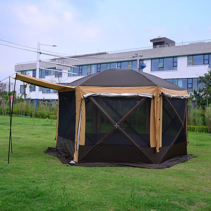Abri solaire personnalisable pour mariage, camping, plage, extérieur, tente de camping instantanée pour 12 personnes