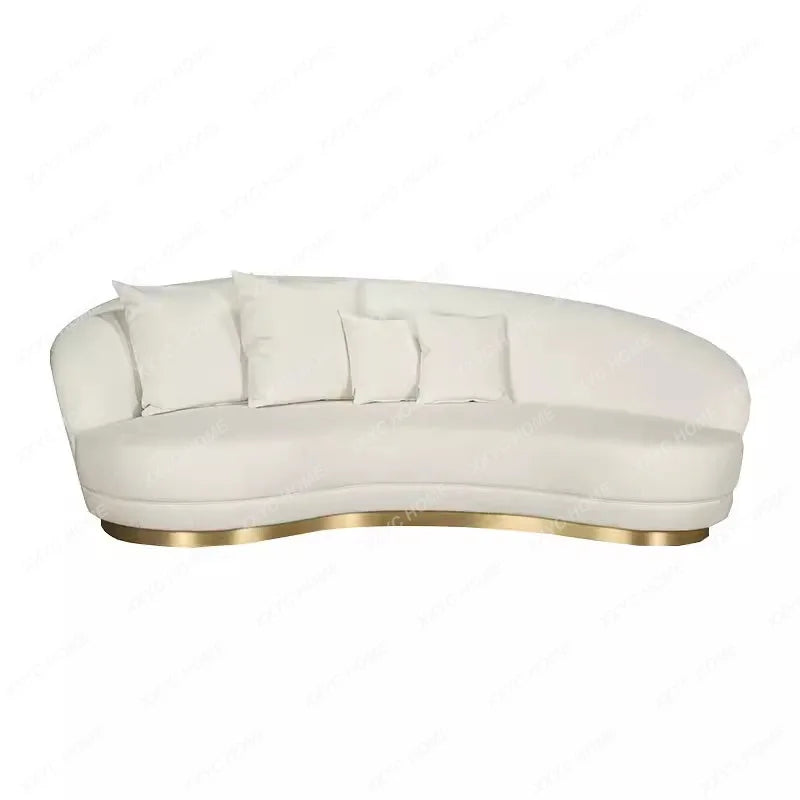 Simple clubhouse reception creative special-shaped light luxury beauty salon clothing store curved sofa